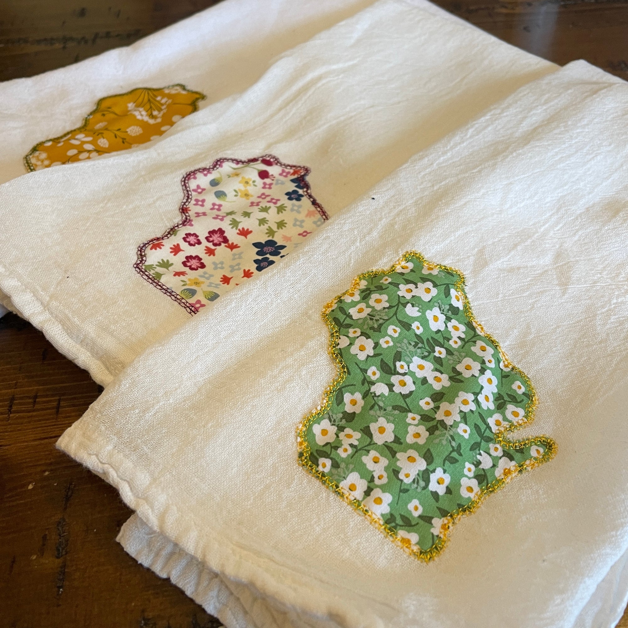 Moo Cow- Embroidered White Tea Towel - Farm Animals – Gracie Designs