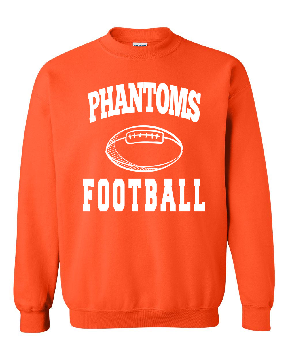 West De Pere Phantoms Merch - Tees, Long Sleeve Tee, Crewneck or Hoodie - Block Phantoms Football