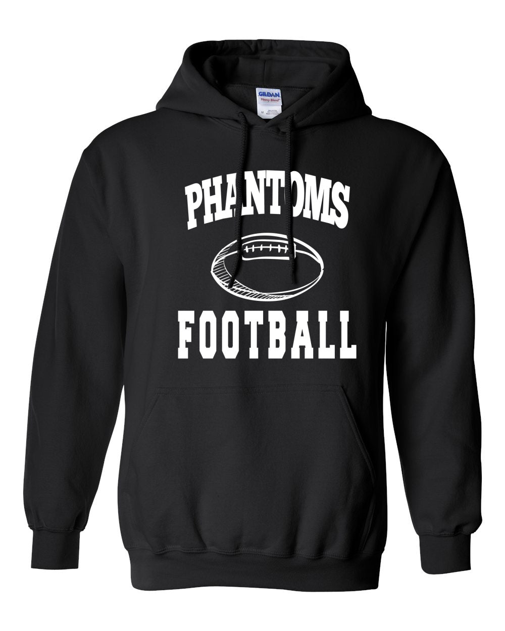 West De Pere Phantoms Merch - Tees, Long Sleeve Tee, Crewneck or Hoodie - Block Phantoms Football