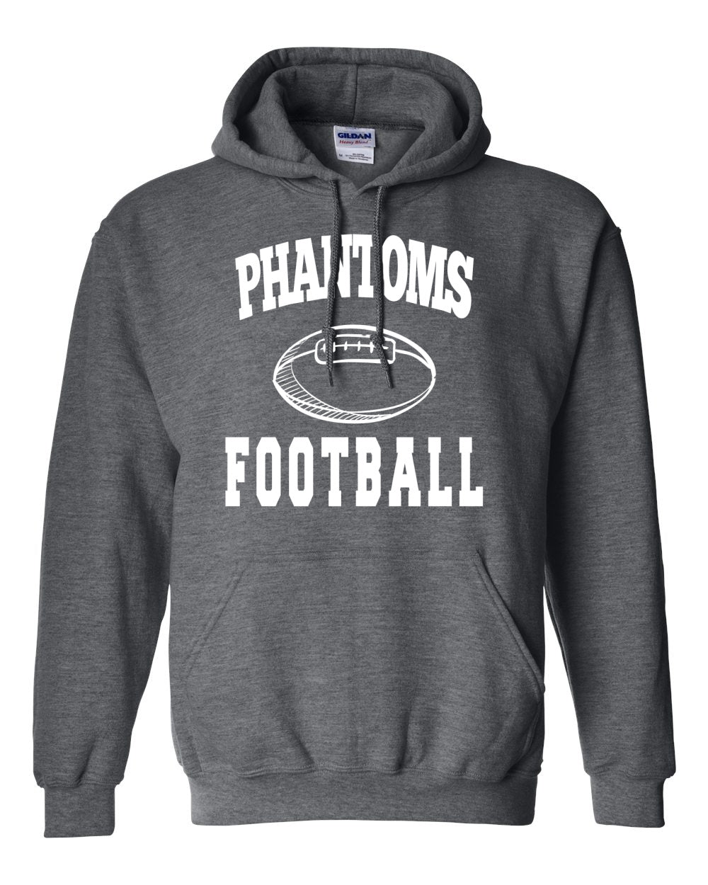 West De Pere Phantoms Merch - Tees, Long Sleeve Tee, Crewneck or Hoodie - Block Phantoms Football