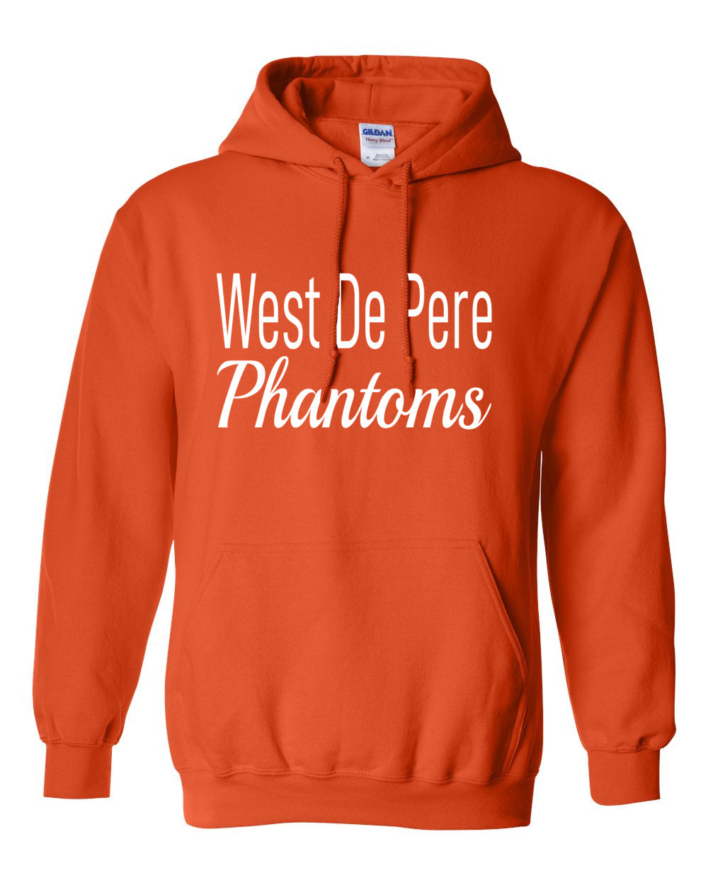 West De Pere Phantoms Merch - Tees, Long Sleeve Tee, Crewneck or Hoodie - Block & Script