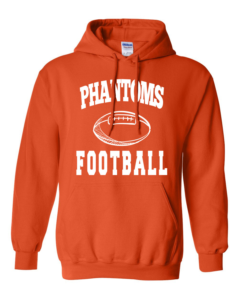 West De Pere Phantoms Merch - Tees, Long Sleeve Tee, Crewneck or Hoodie - Block Phantoms Football