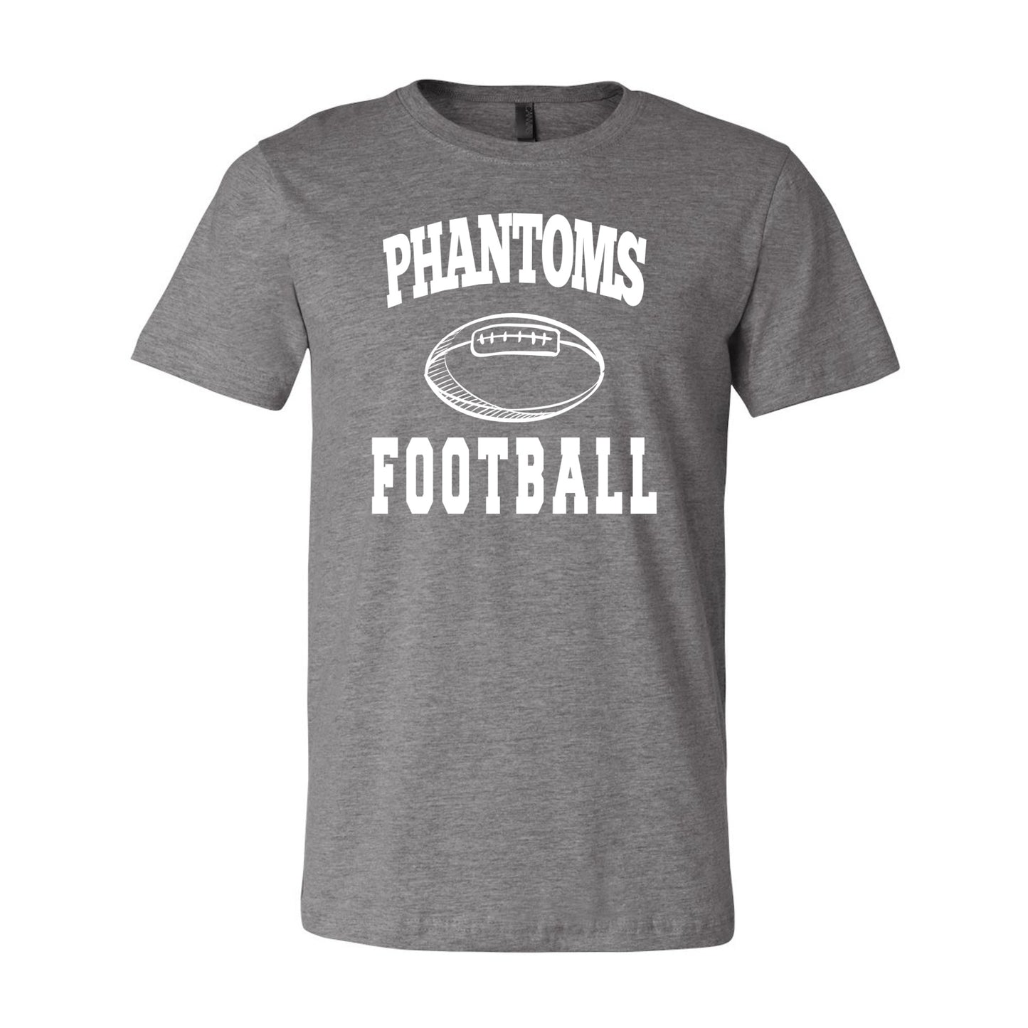 West De Pere Phantoms Merch - Tees, Long Sleeve Tee, Crewneck or Hoodie - Block Phantoms Football