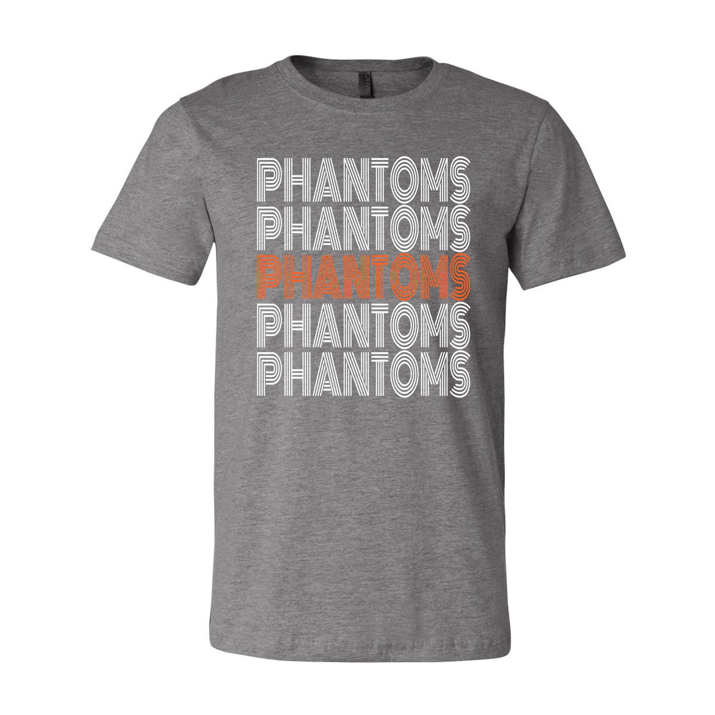 West De Pere Phantoms Merch - Tees, Long Sleeve Tee, Crewneck or Hoodie - Retro Stacked