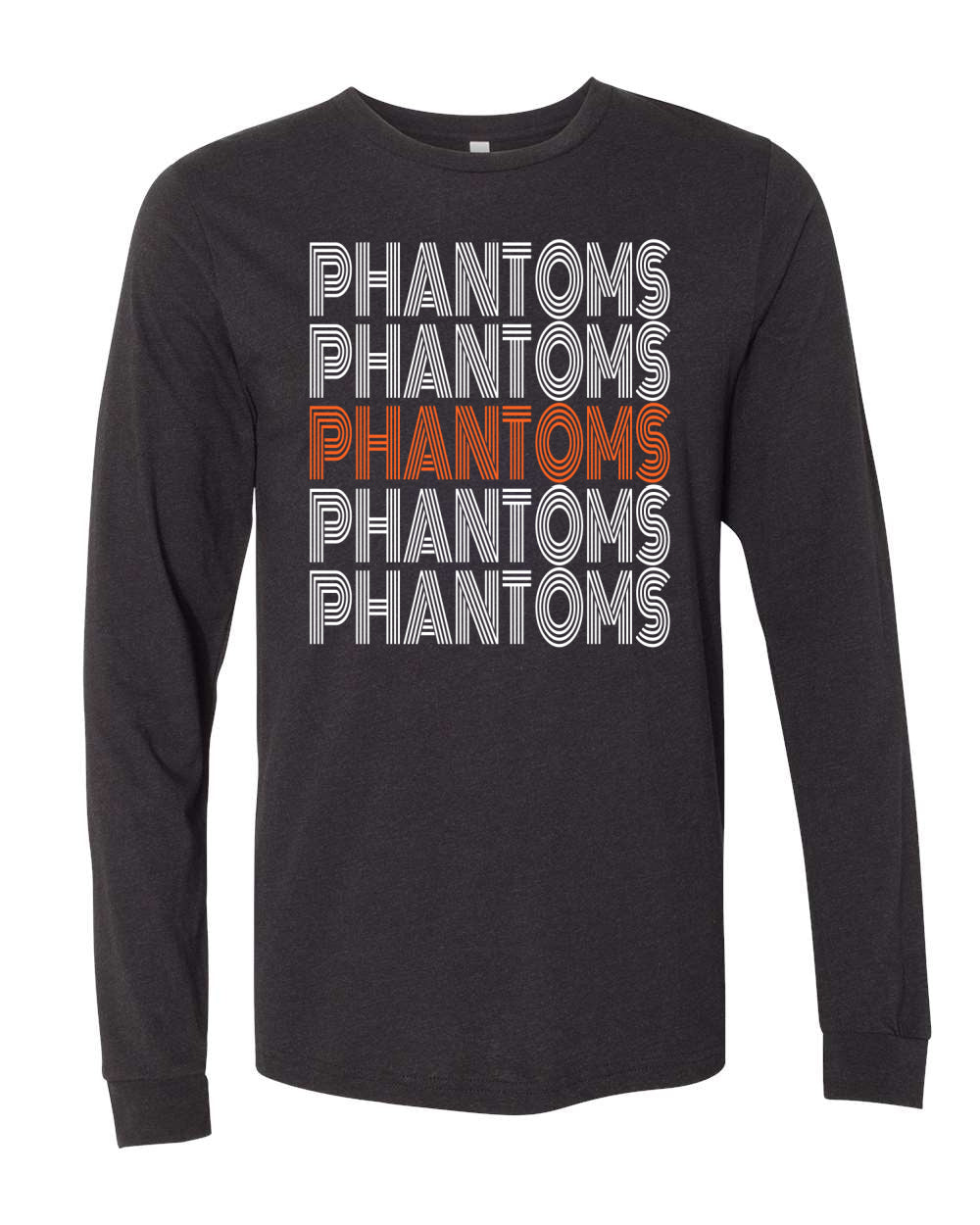 West De Pere Phantoms Merch - Tees, Long Sleeve Tee, Crewneck or Hoodie - Retro Stacked