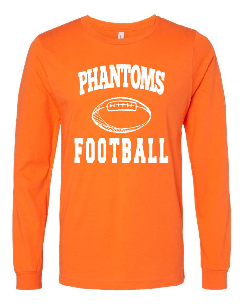 West De Pere Phantoms Merch - Tees, Long Sleeve Tee, Crewneck or Hoodie - Block Phantoms Football