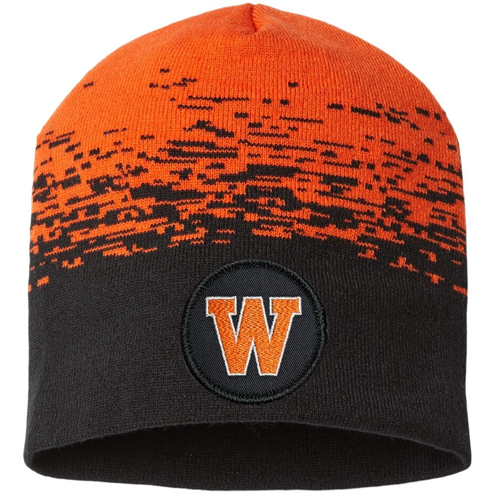 Black Circular Patched West De Pere Logo Beanies - 6 options