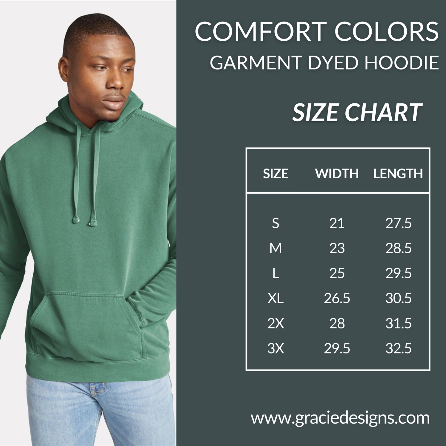 Comfort Colors Ghostbirds Logo Hoodie Sweatshirt | Lacrosse Spiritwear - Pepper