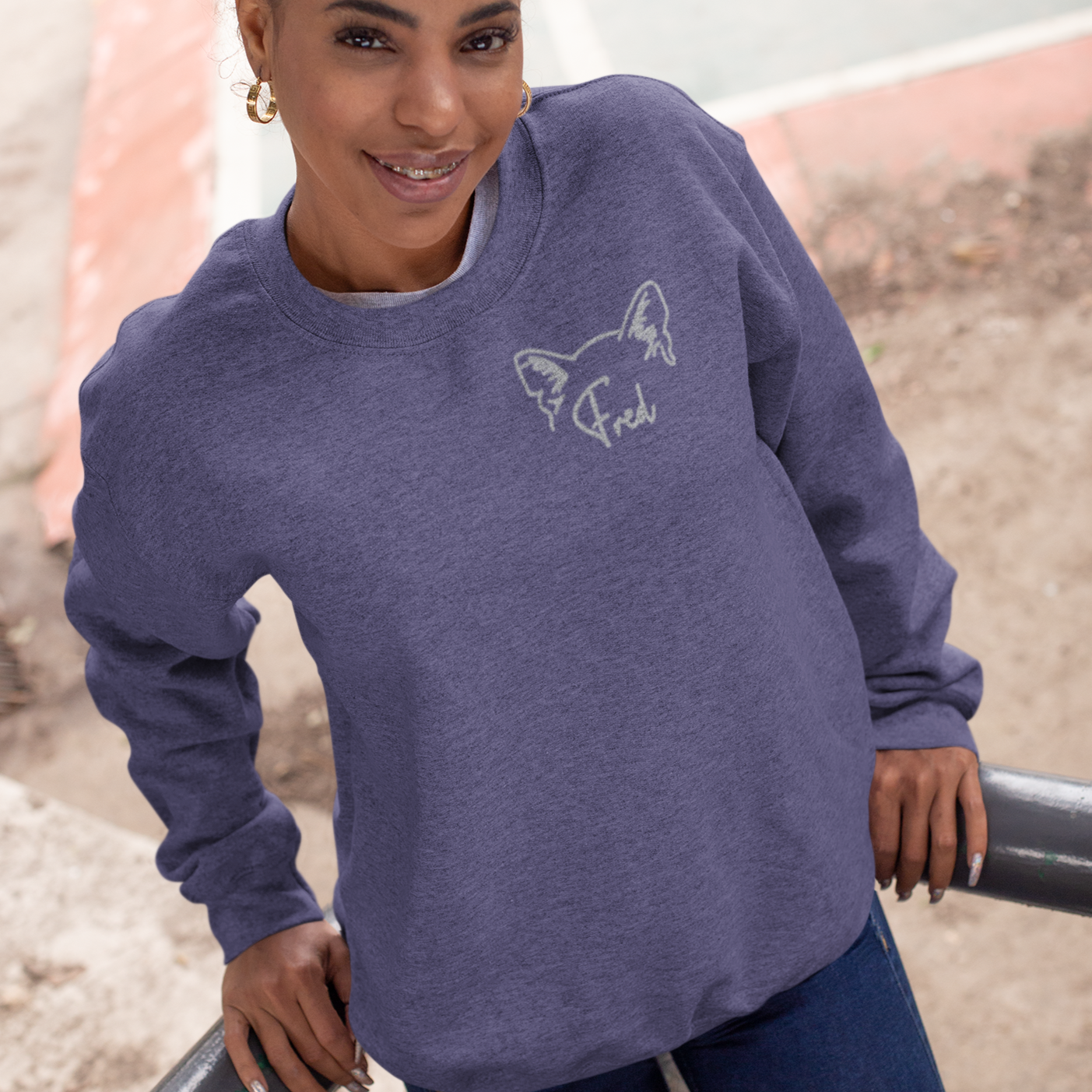 Embroidered 2025 crewneck sweatshirt