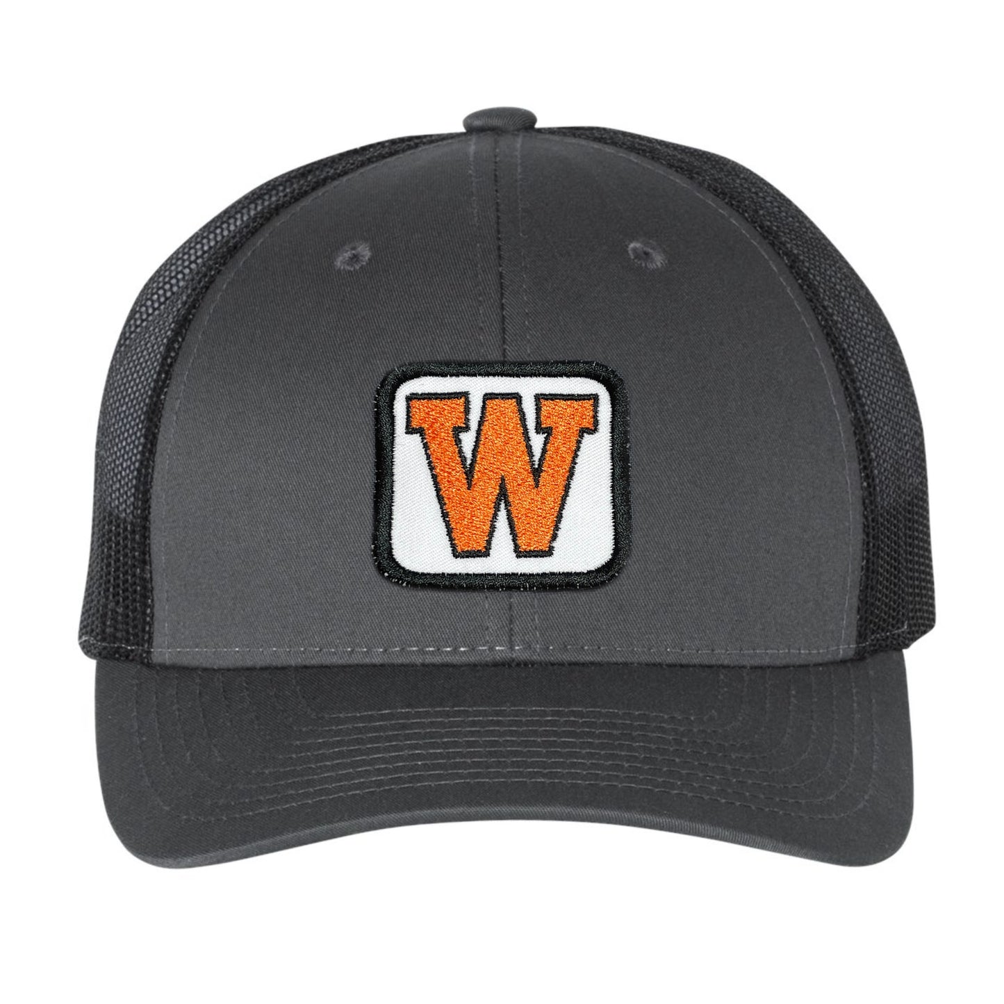 West De Pere Patched Snapback Low-Profile Charcoal & Black Trucker Hat