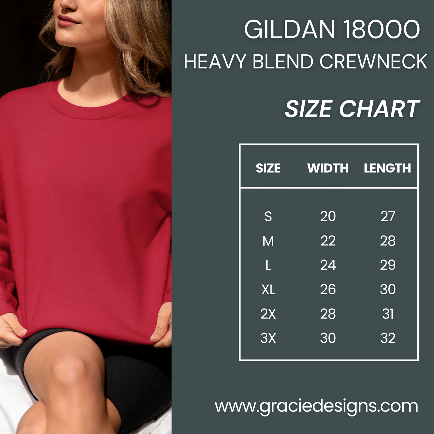 White Neenah on Red Crewneck Sweatshirt – Chainstitch Collar Design