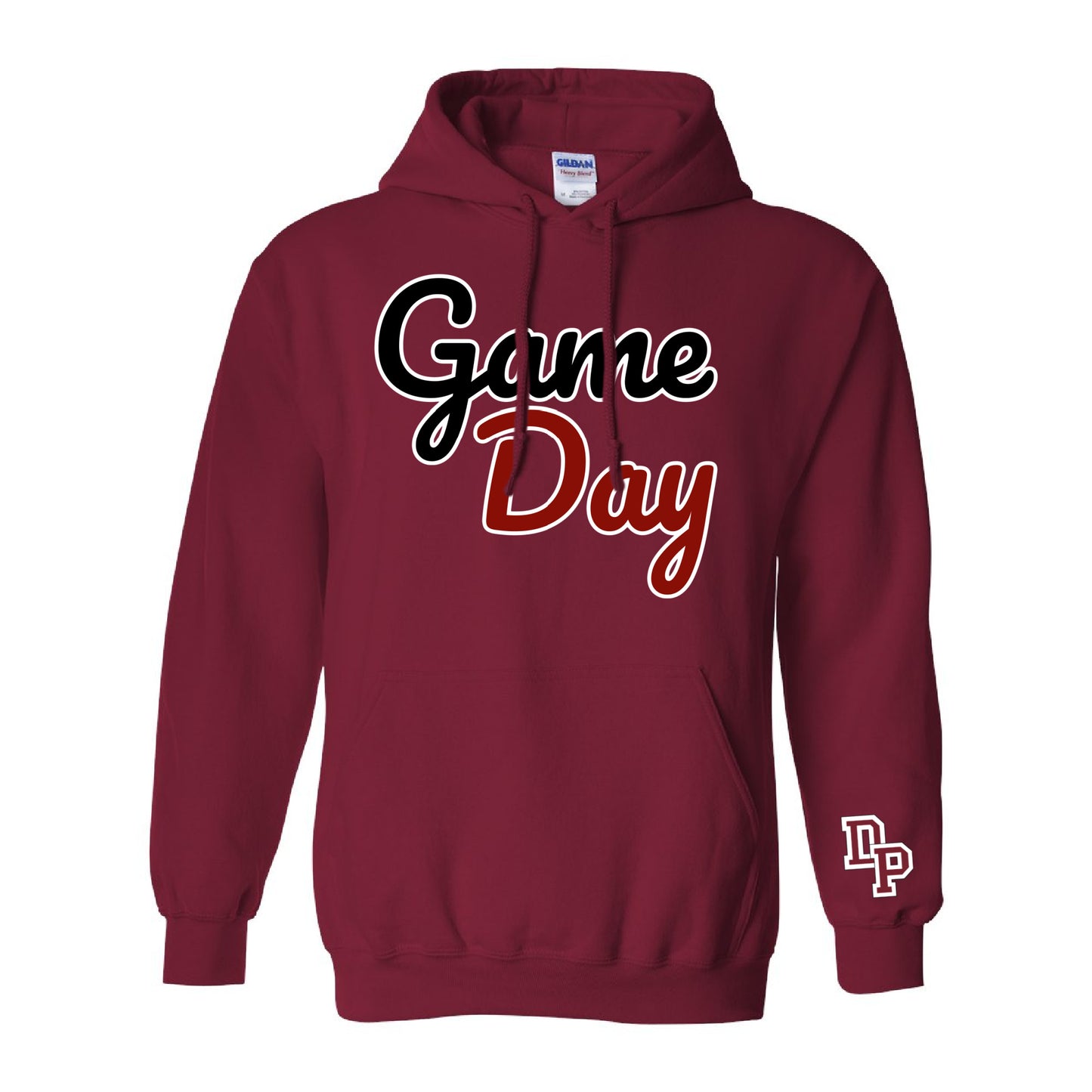 Game Day Hoodie – Cardinal Red or Black | De Pere Redbirds