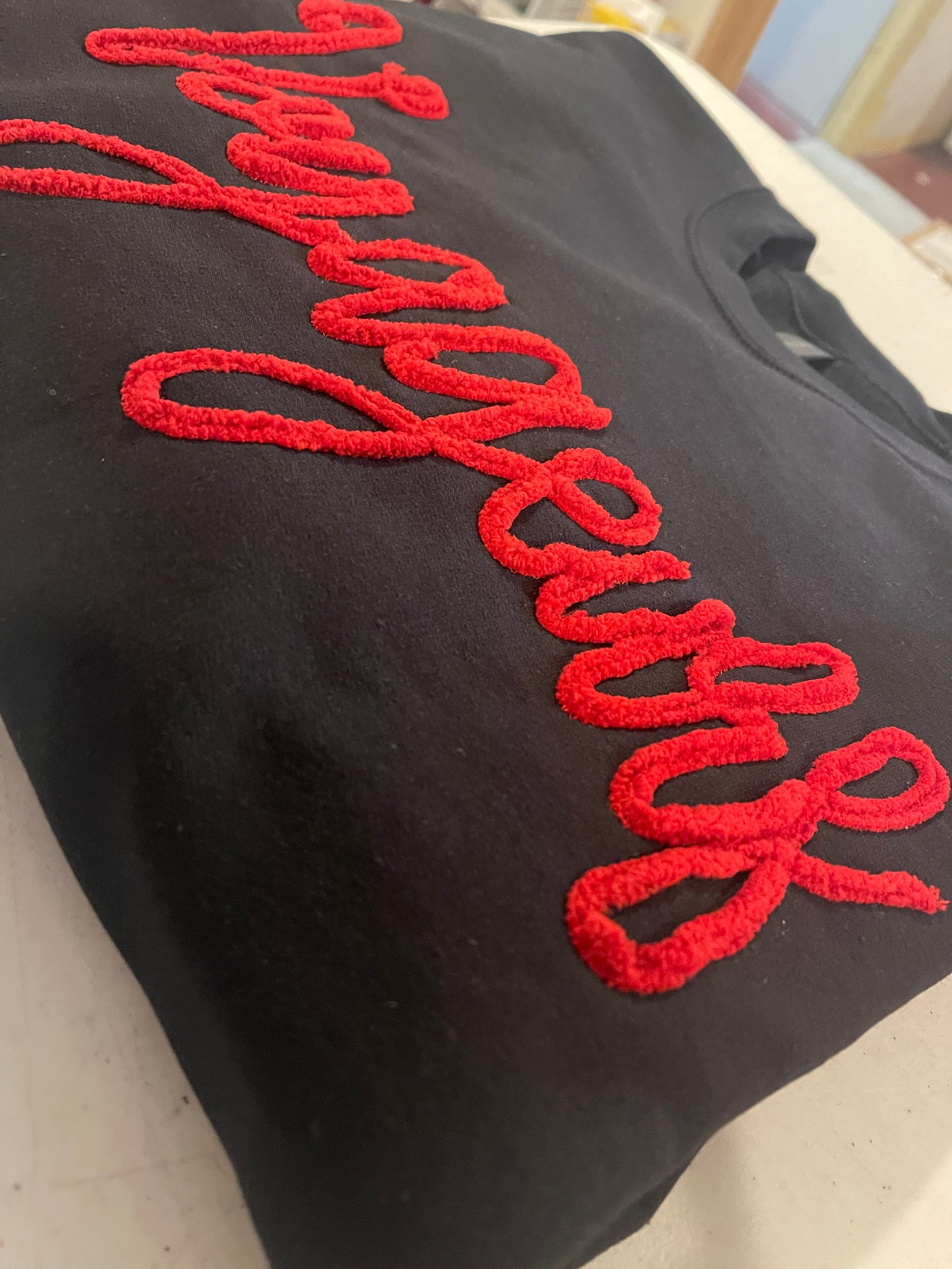 Custom Team Crewneck - De Pere Voyageurs - Chenille Embroidery