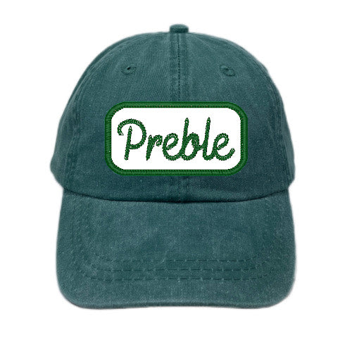 Green Dad Hat - Preble Embroidered Patch