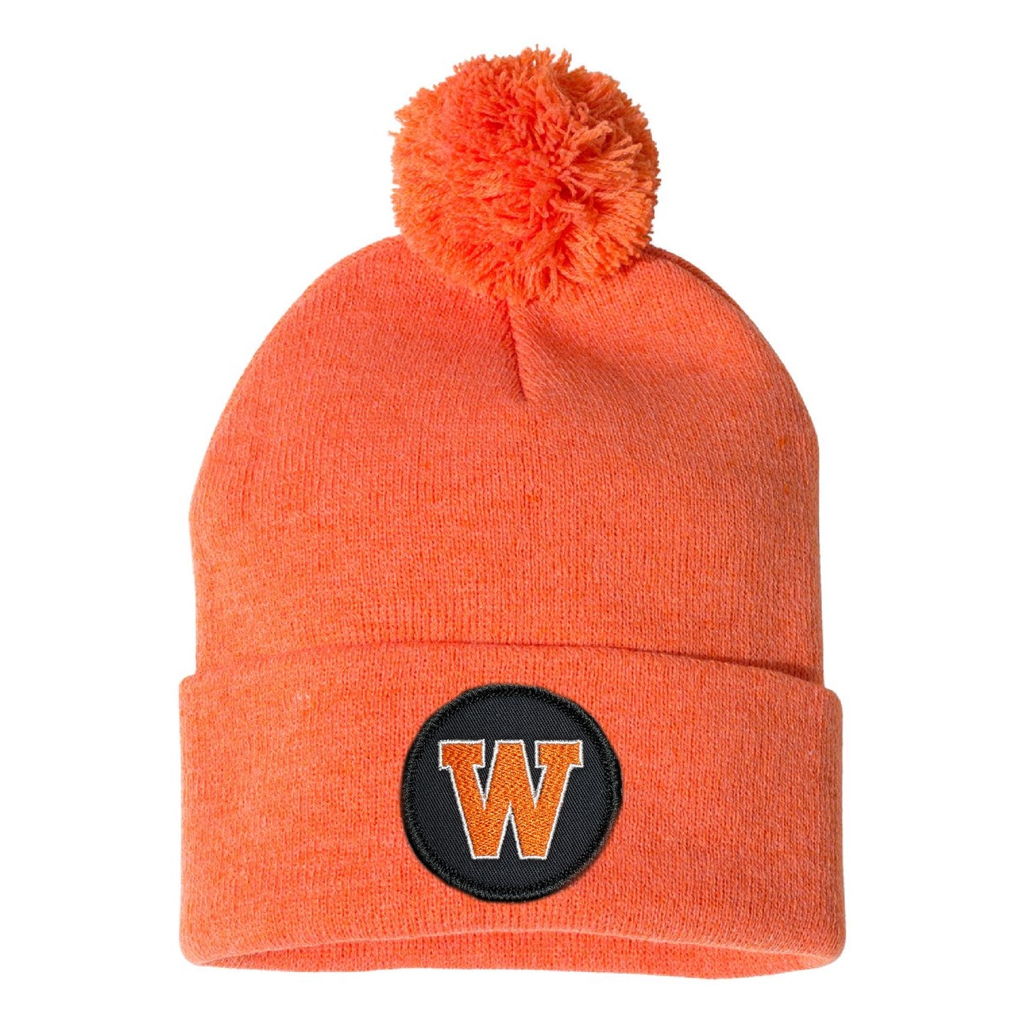 Black Circular Patched West De Pere Logo Beanies - 6 options