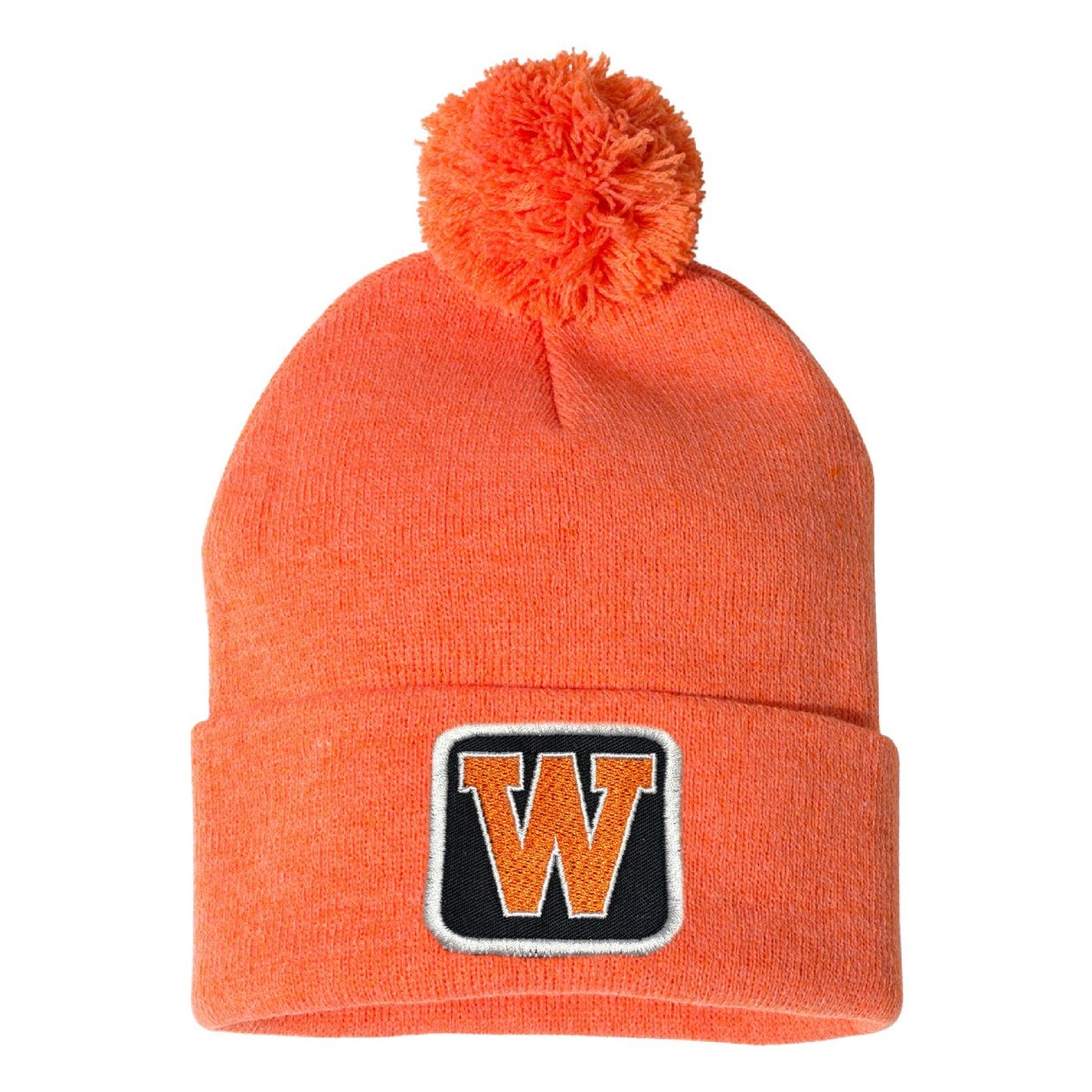 Black Square Patched West De Pere Logo Beanies - 6 options