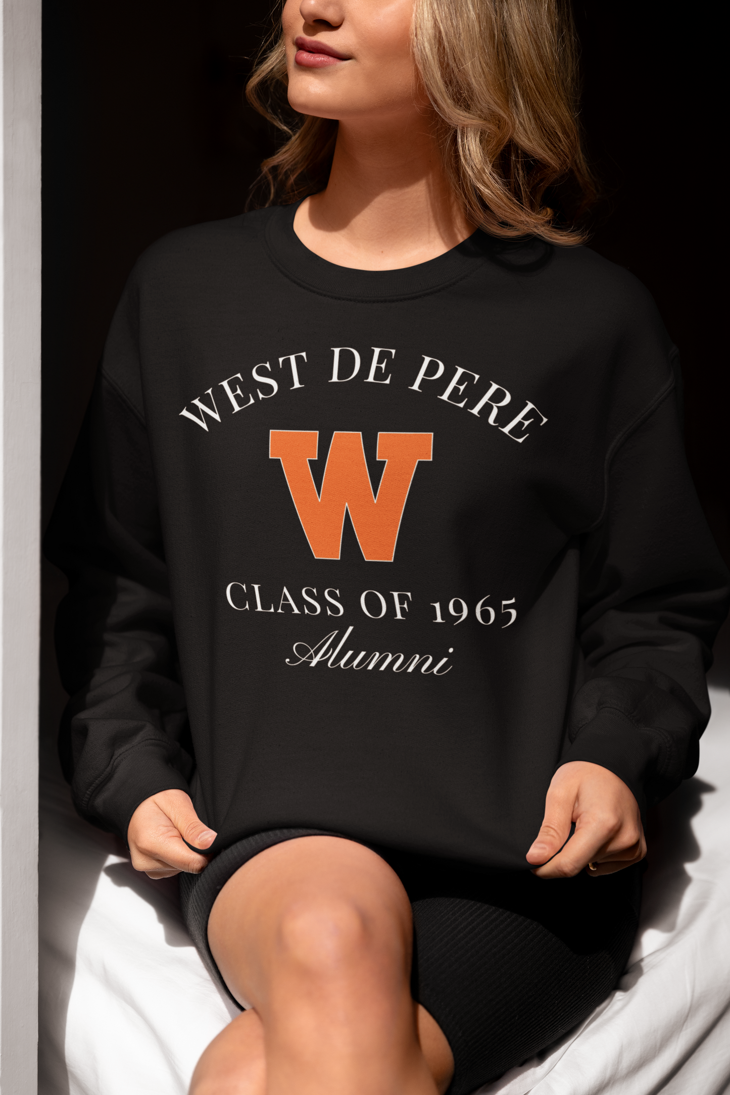 Black Sweatshirt with West De Pere Custom Alumni Design
