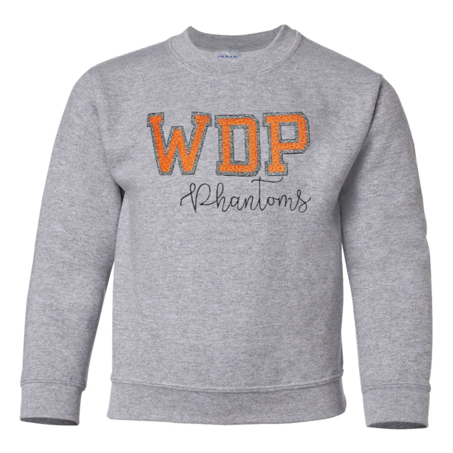 Youth Bling Glitter West De Pere Phantoms Custom Crewneck