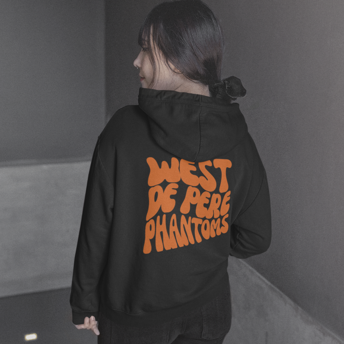 West De Pere Retro Black Hoodie Sweatshirt | Trendy Aesthetic Font | West De Pere