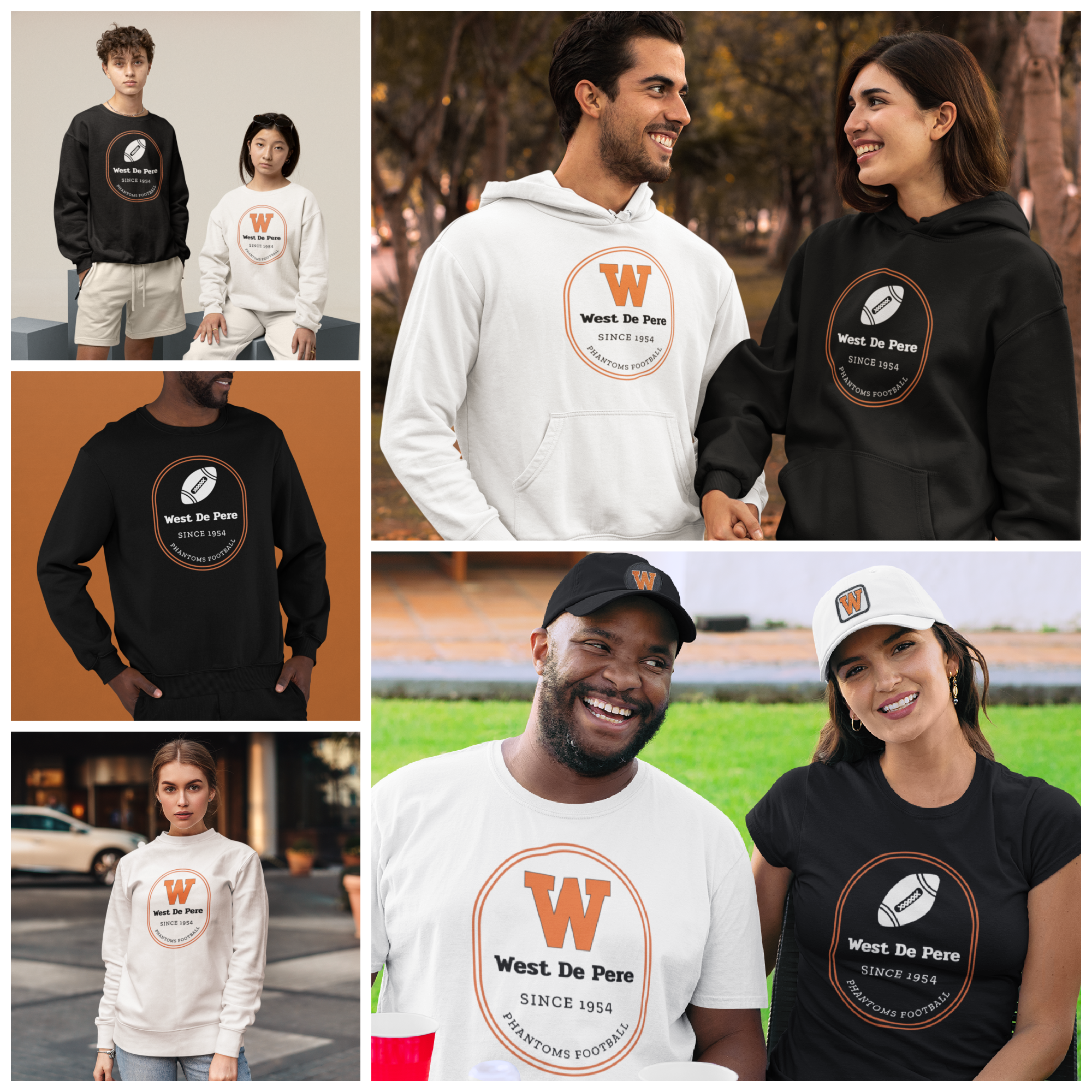 West De Pere Phantoms Football Merch - Tees, Long Sleeve Tee, Crewneck