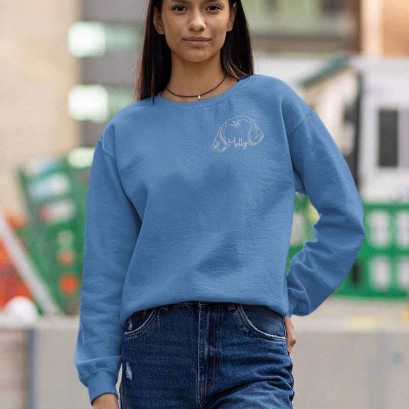 Outline crewneck sweatshirt hotsell