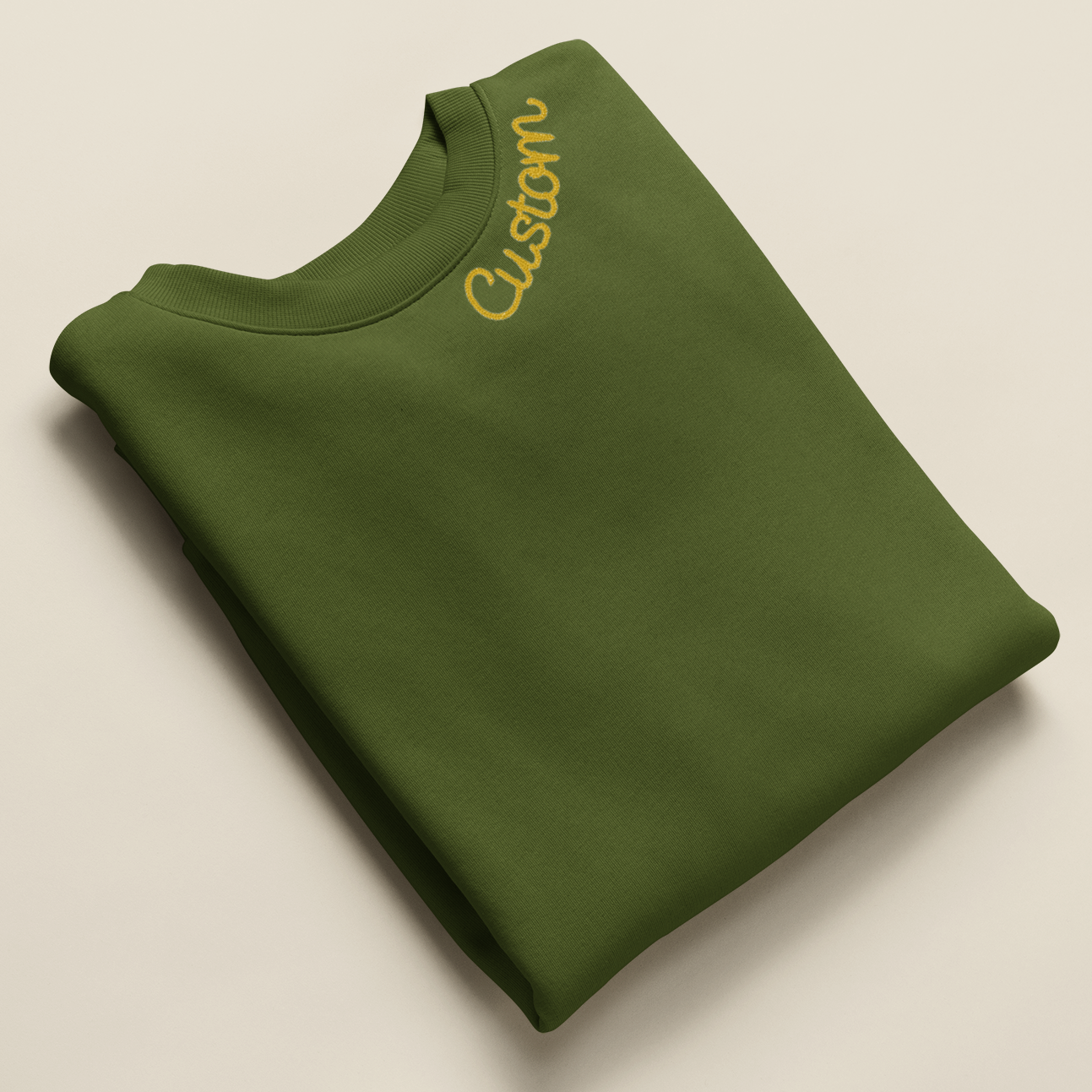 Custom Crewneck Sweatshirt – Chainstitch Collar Design