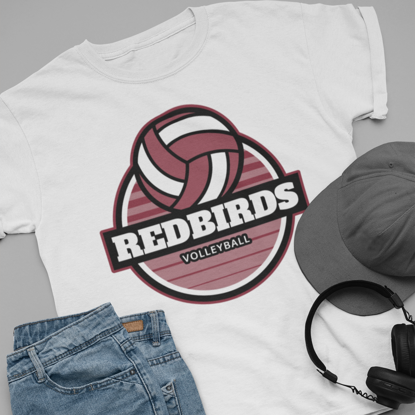 De Pere Redbirds Volleyball - Crewneck Sweatshirt or tee shirt
