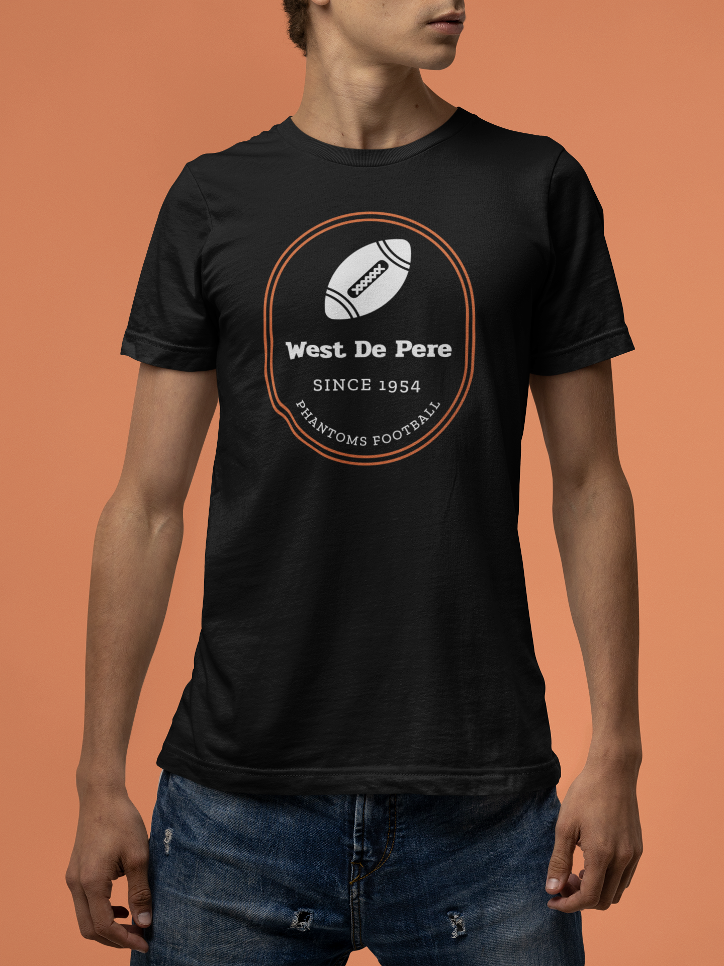 West De Pere Phantoms Football Merch - Tees, Long Sleeve Tee, Crewneck or Hoodie - Since 1954