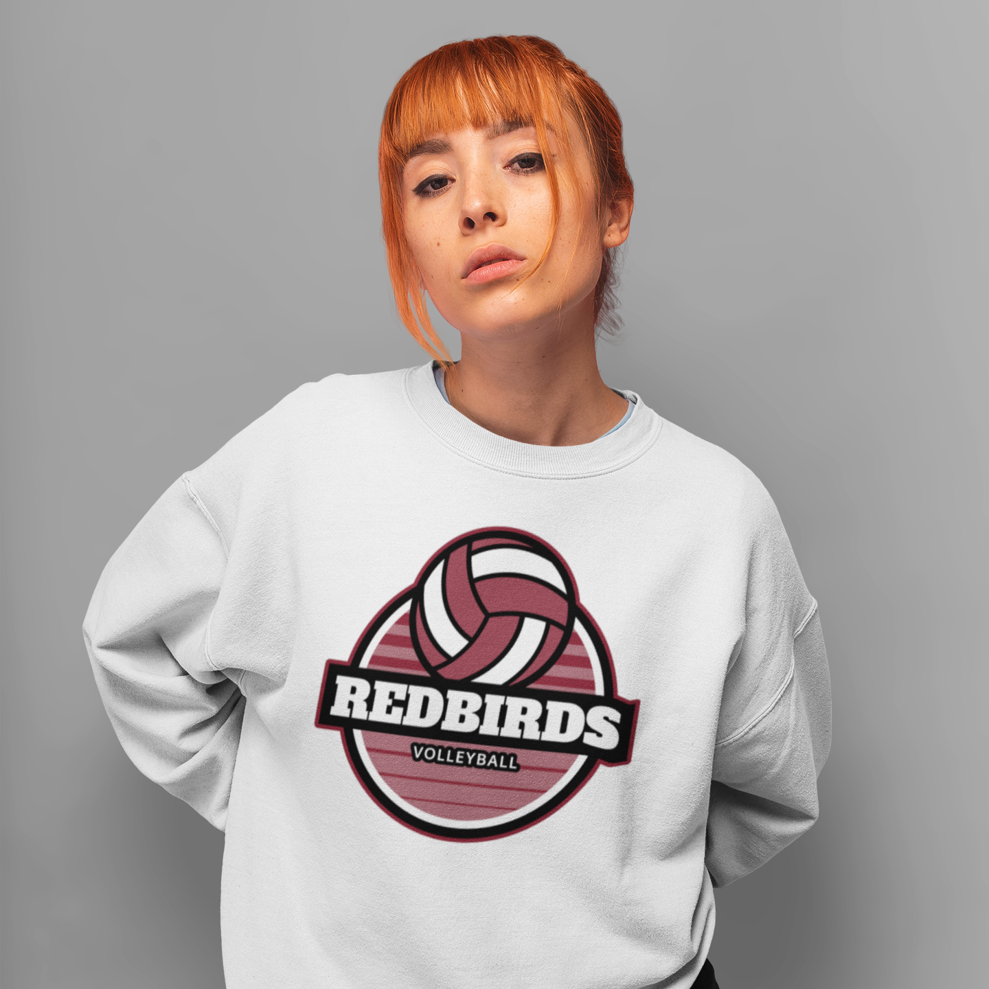 De Pere Redbirds Volleyball - Crewneck Sweatshirt or tee shirt