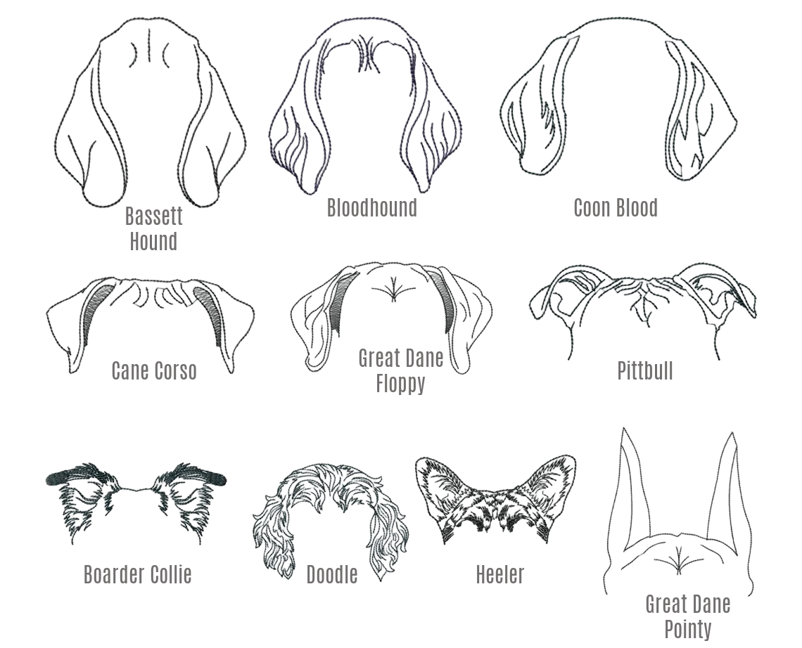 Heather Navy Custom Embroidered Crewneck Sweatshirt - Dog Ears with Name