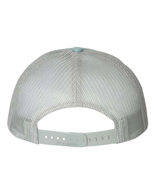 Heather Green Snapback Low Profile Trucker - Green and White Chainstitch Patch
