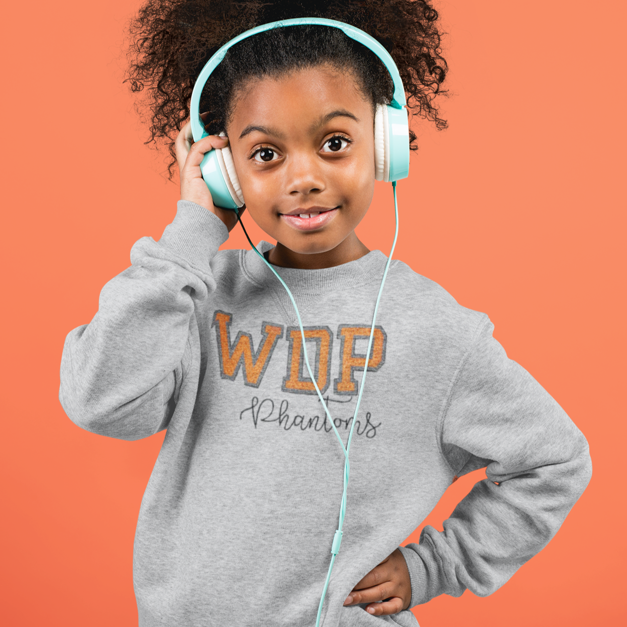 Youth Bling Glitter West De Pere Phantoms Custom Crewneck