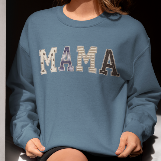 Mama Crewneck Sweatshirt - Custom Keepsake Embroidered