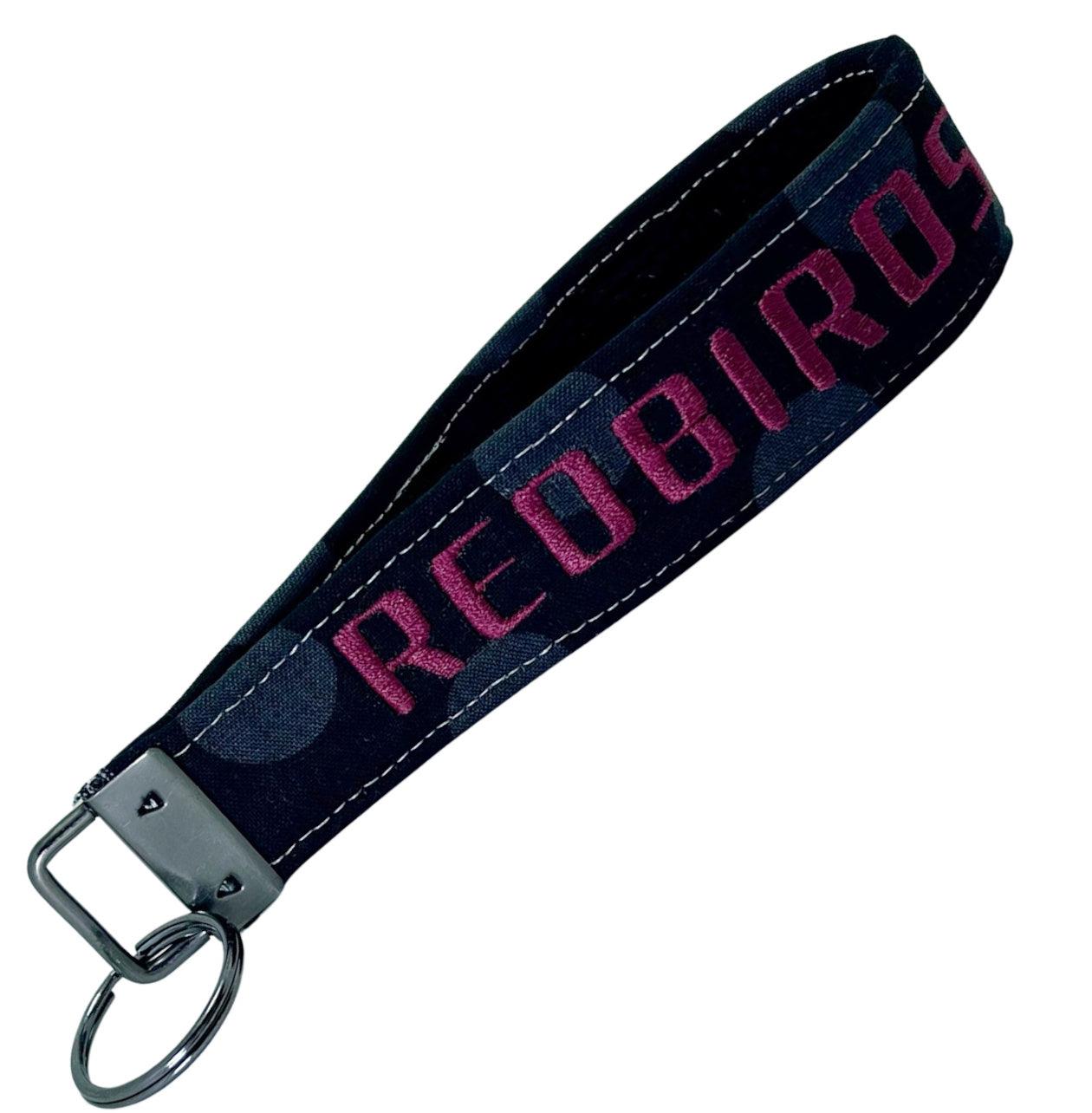 De Pere Redbirds Wristlet Keychain | Fabric Key Fob | Embroidered Gift