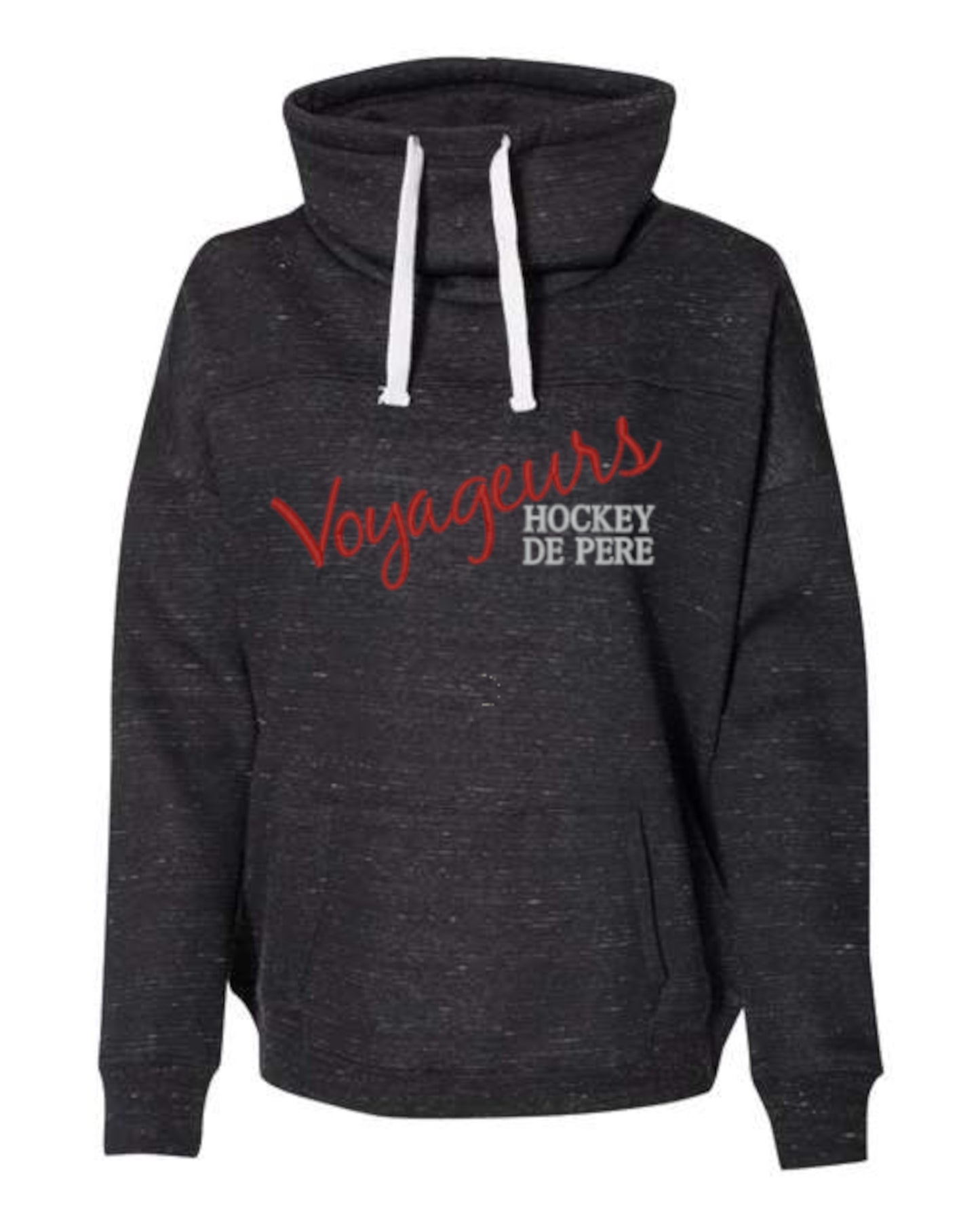 Scuba Cowl Neck De Pere Voyageurs Black Cowl Sweatshirt | Women's fit