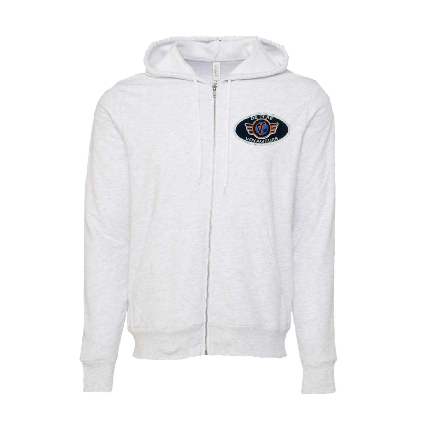 De Pere Voyageurs Youth Hockey Full-Zip Hoodie Sweatshirt - Logo Patch