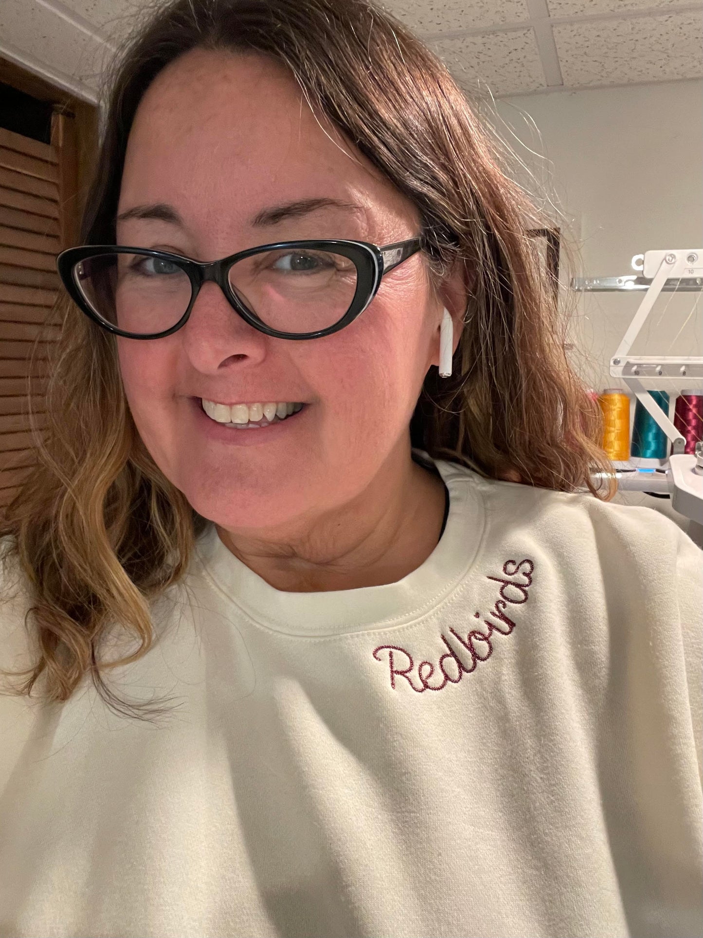 Redbird Crewneck Sweatshirt - Chain Stitch