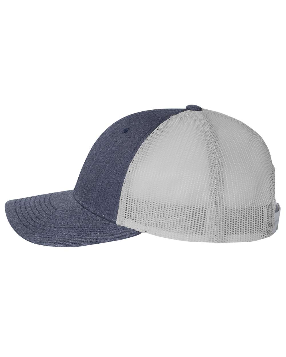 Trucker Hat - Heather Navy - Embroidered Swim Athletic Red