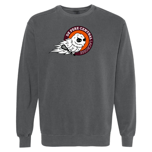 Comfort Colors Ghostbirds Logo Crewneck Sweatshirt | Lacrosse Spiritwear - Pepper