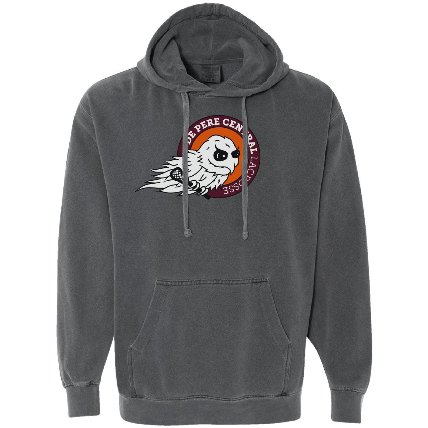 Comfort Colors Ghostbirds Logo Hoodie Sweatshirt | Lacrosse Spiritwear - Pepper