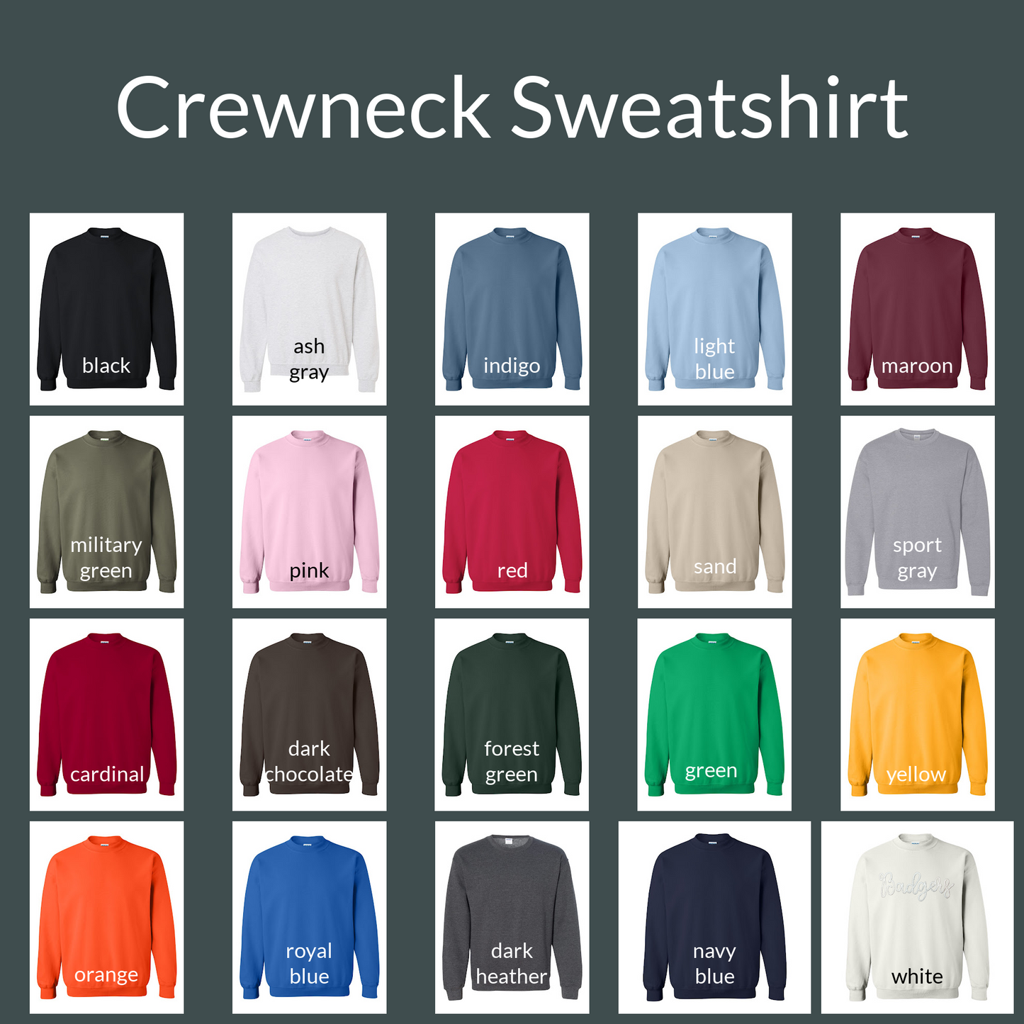 Custom Crewneck Sweatshirt – Thick Chainstitch Design