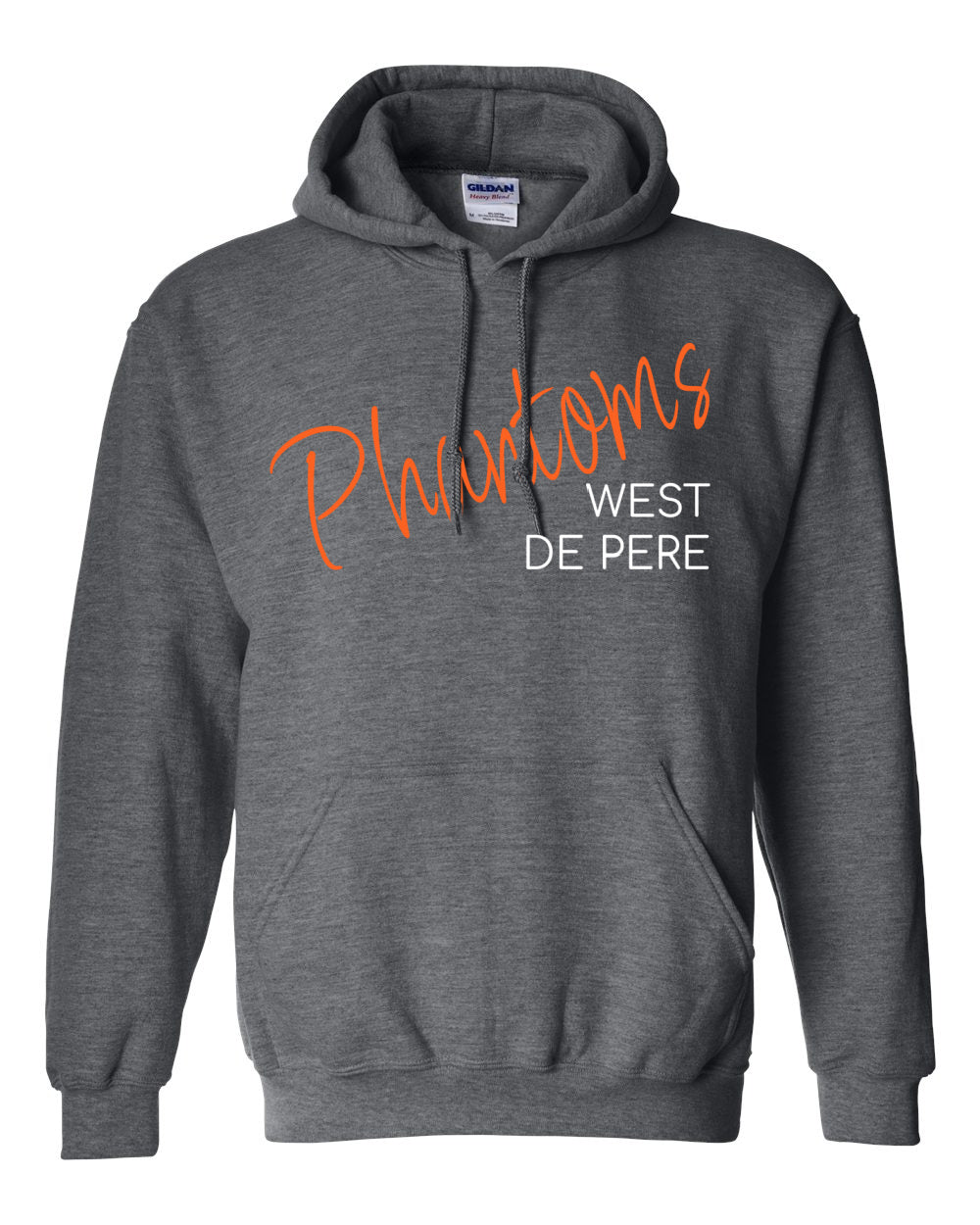 West De Pere Phantoms Merch - Tees, Long Sleeve Tee, Crewneck or Hoodie - Phantoms Script