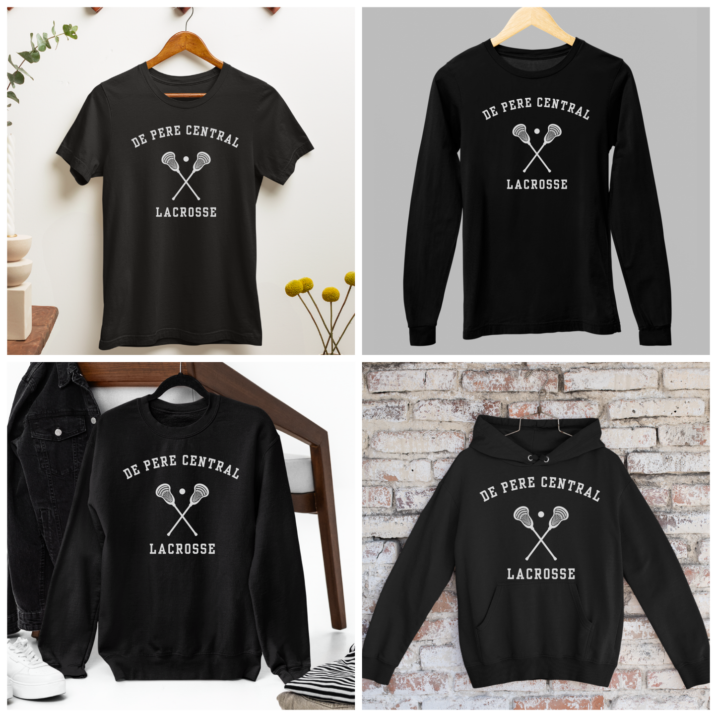 De Pere Ghostbirds Collegiate Graphic - Black Tee, Long Sleeve Tee, Crewneck, or Hoodie