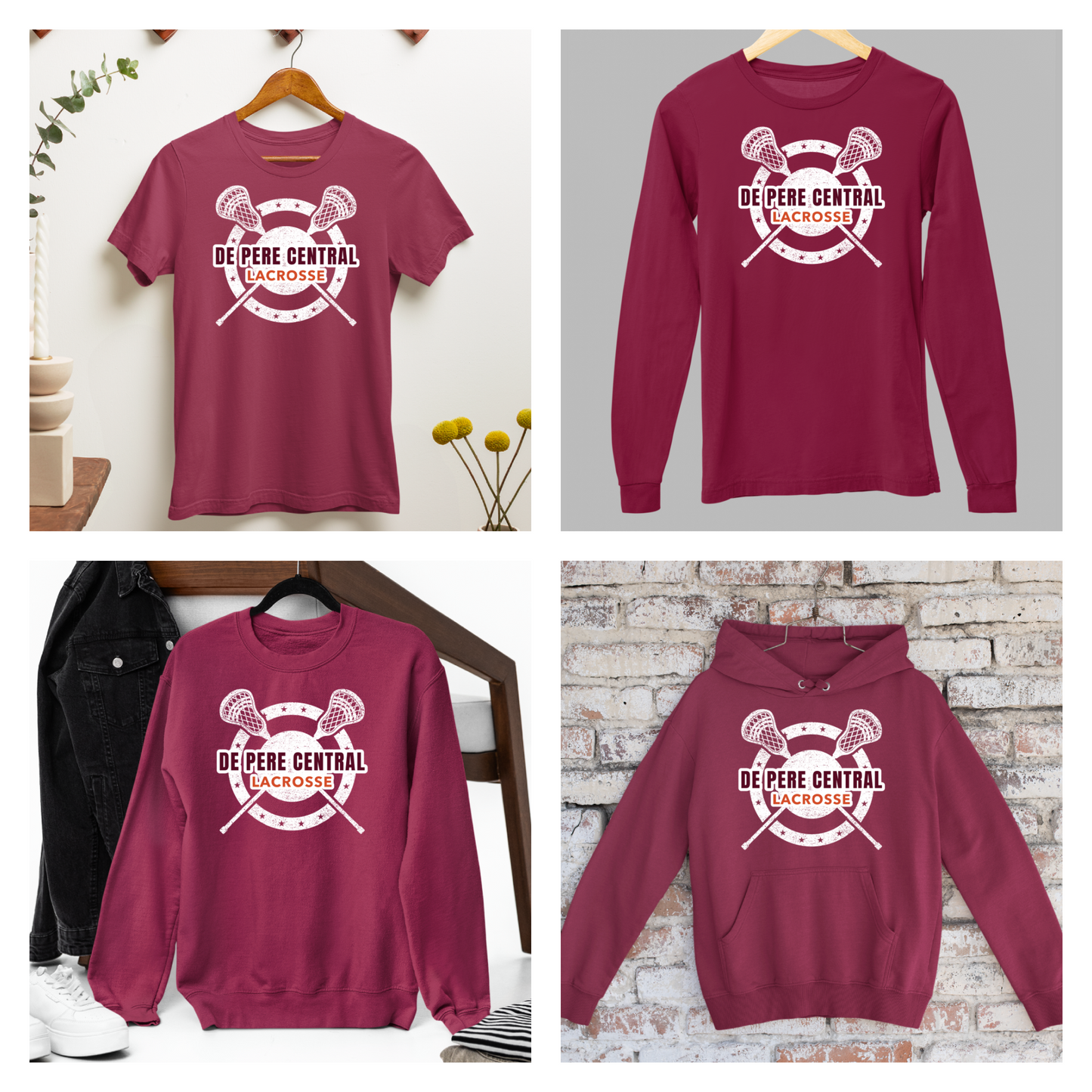 De Pere Ghostbirds Round Graphic - Cardinal Tee, Long Sleeve Tee, Crewneck, or Hoodie
