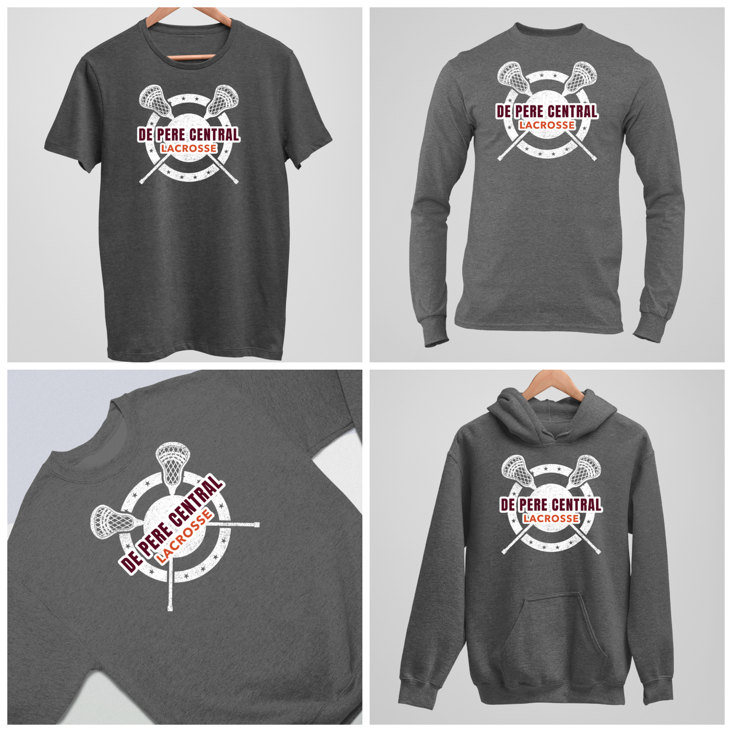 De Pere Ghostbirds Round Graphic - Dark Heather Tee, Long Sleeve Tee, Crewneck, or Hoodie