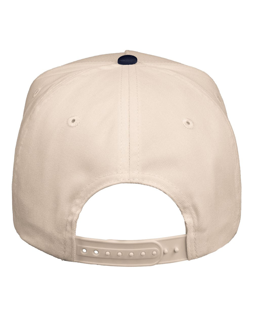 Two Tone Snapback Hat - Navy & Natural - Embroidered Swim Athletic
