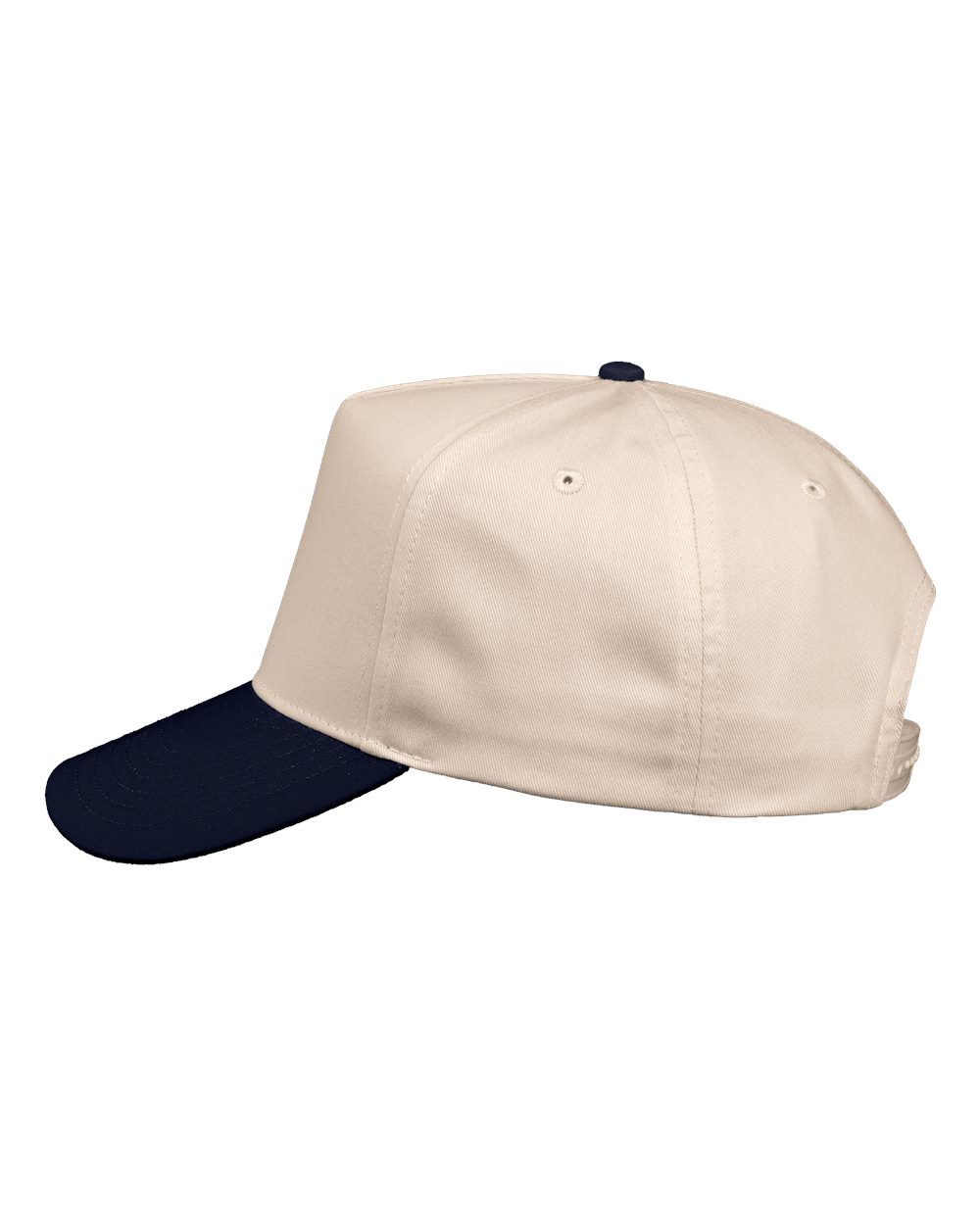 Two Tone Snapback Hat - Navy & Natural - Embroidered Swim Athletic
