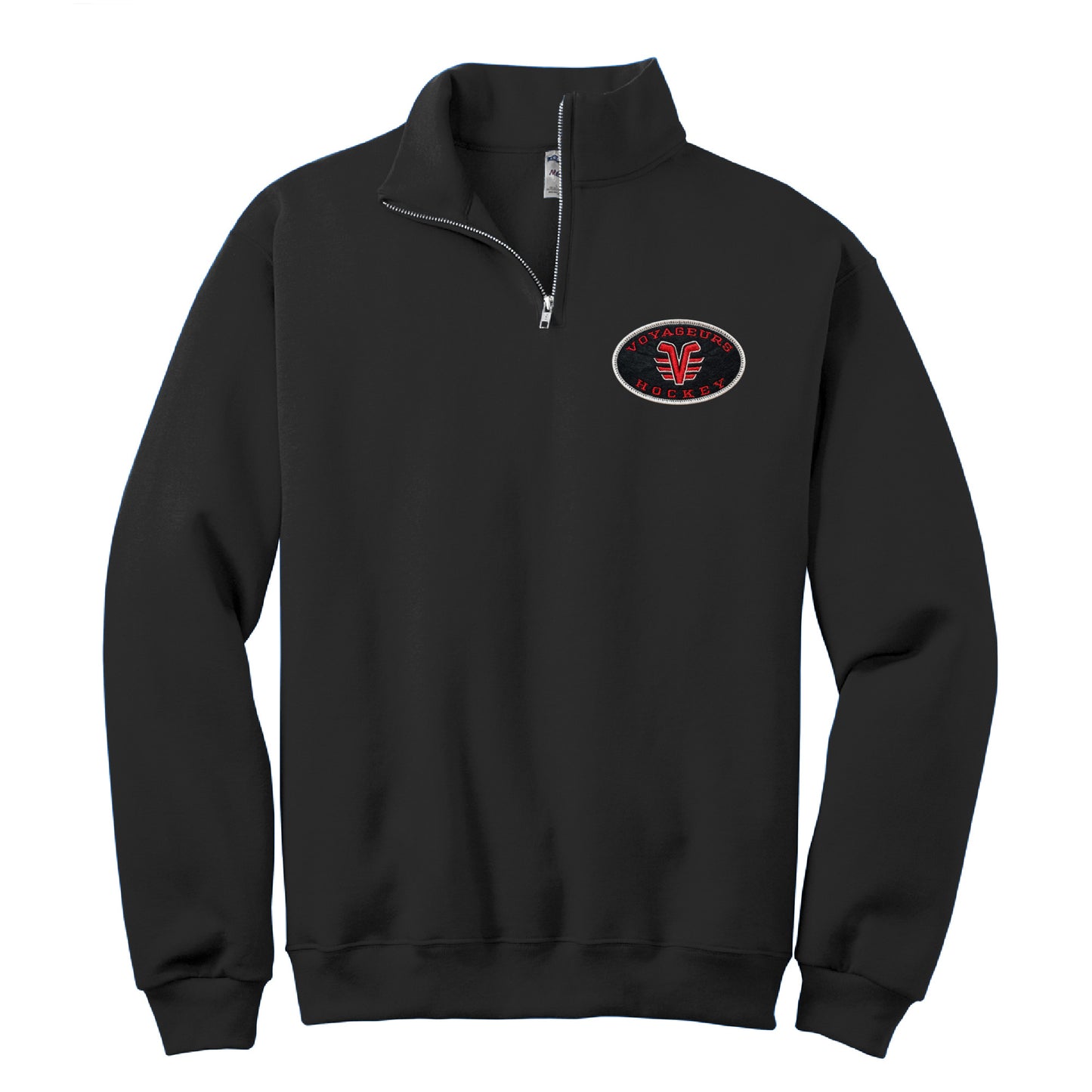 De Pere Voyageurs Hockey - Black Quarter zip - Embroidered Logo Patch