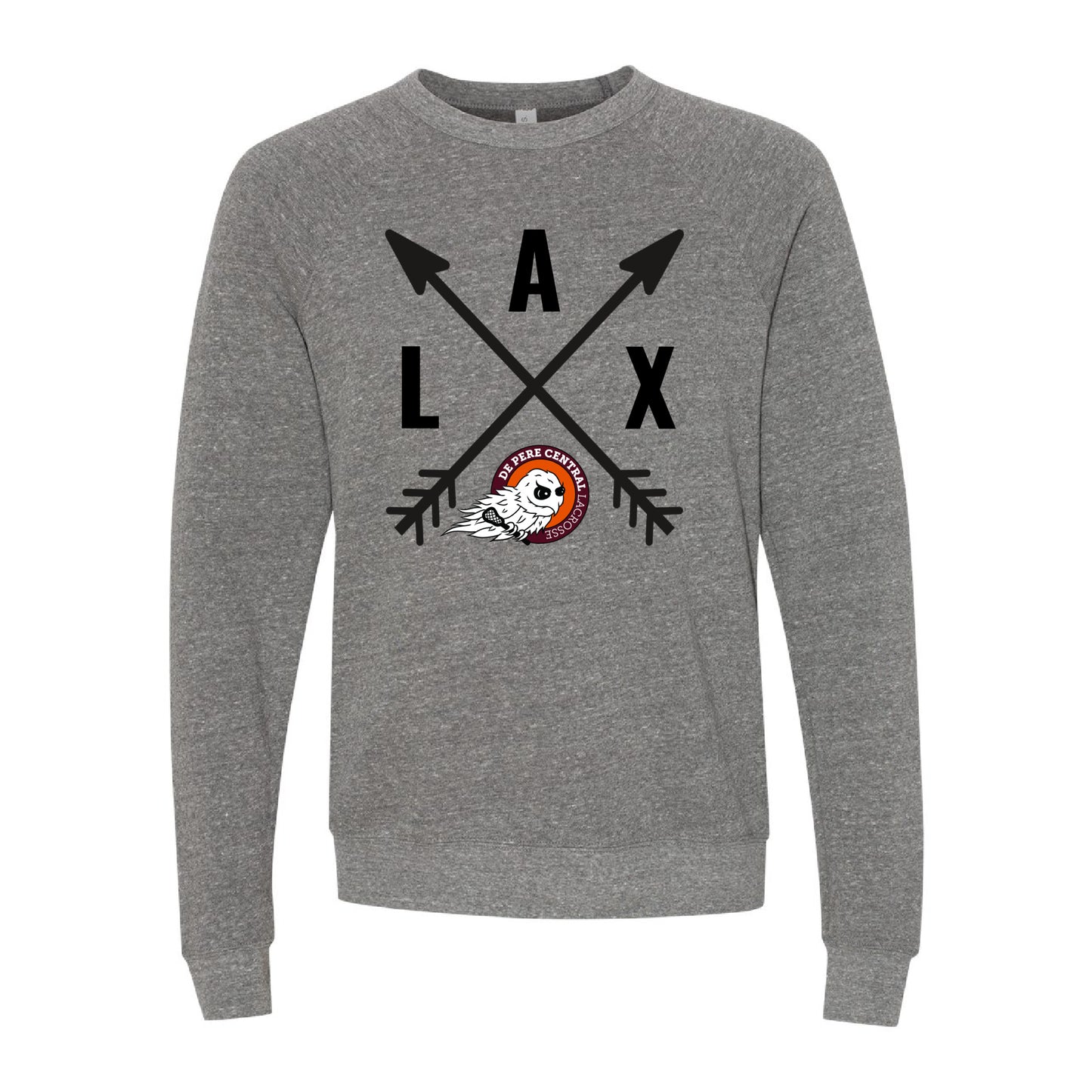 De Pere Central Lacrosse - Gray Crewneck - Ghostbirds Arrows