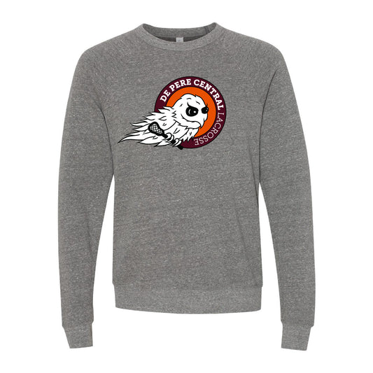 De Pere Central Lacrosse - Gray Crewneck - Ghostbirds Logo